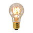 Illu-Lichterkette mit 5 Watt Lampen mit horizontaler Spirale und amber Glas: Option Dimmbar