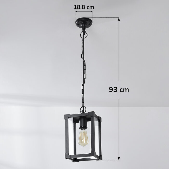 Industrial Außen-Hängeleuchte Joya - Schwarz