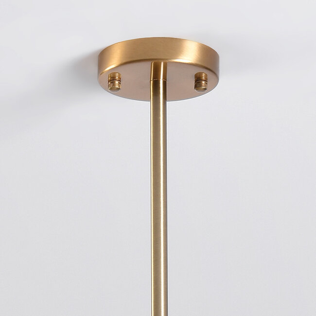 Hängelampe Aster - Gold mit Rauchglas