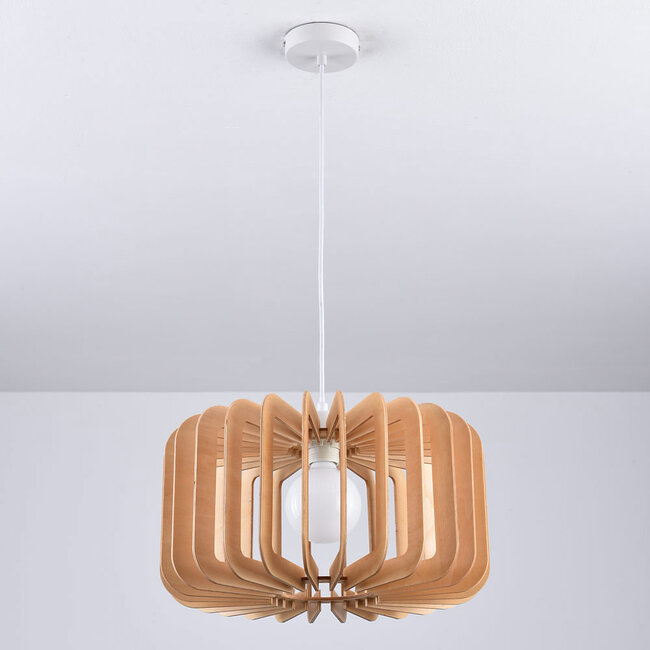 Pendelleuchte aus Holz Inzai - rund