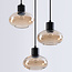 Moderne Pendelleuchte mit amber Glas, 3-flammig - Vida