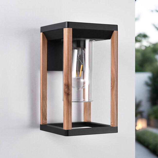 Außenwandleuchte in Holzoptik - Pancha