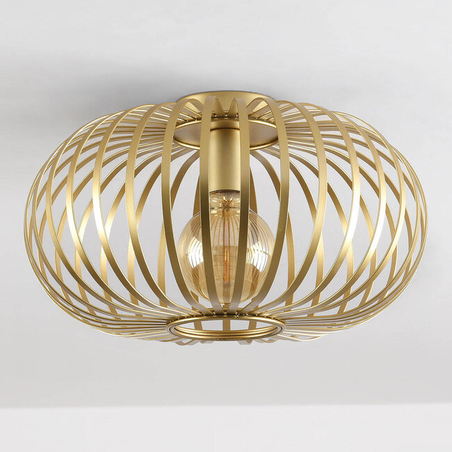 Deckenleuchte Fiore - filigraner Schirm, gold