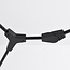 7-flammige Pendelleuchte Philip - transparentes Glas und Schwarz