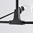 7-flammige Pendelleuchte Philip - transparentes Glas und Schwarz