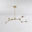5-flammige Pendelleuchte Selini - transparentes Glas und Gold
