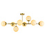 Design-Deckenleuchte Gold mit Milchglas-Kugeln - Osem