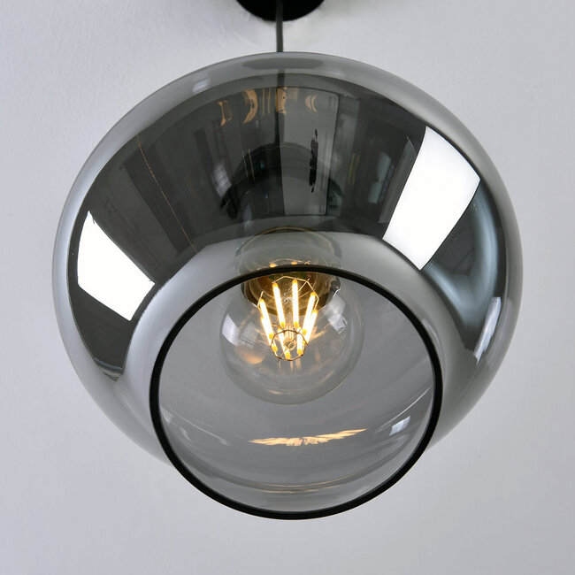 1-flammige Pendelleuchte Trinidad - Rauchglas