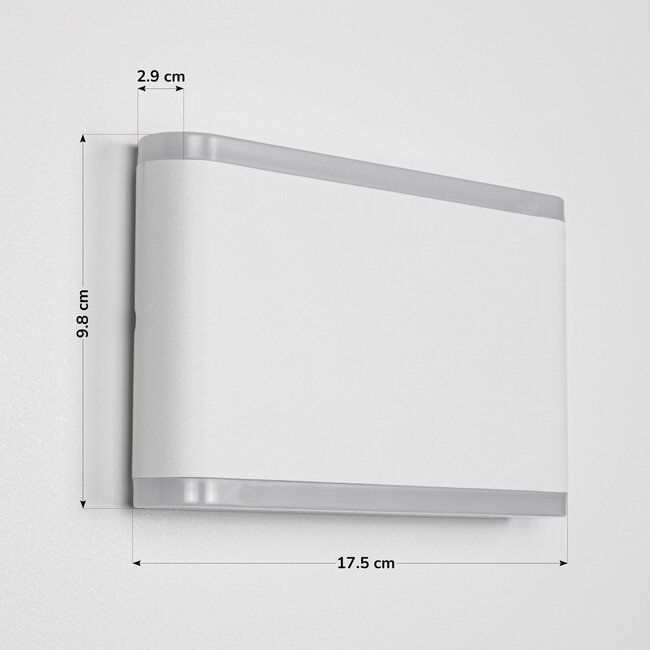 Flache Außenwandleuchte 12W Demi - Weiß