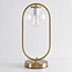 Goldene Design-Tischlampe George - Transparentes Glas