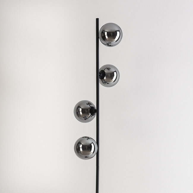 Stehleuchte Pippa 4-flammig - Rauchglas