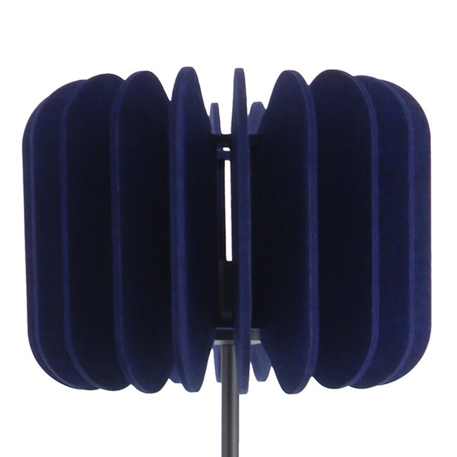 Stehlampe Lenthe aus PET-Filz - Marineblau