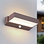 Wandlamp buiten Onyx met sensor - bruin