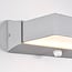 Außenwandleuchte Onyx mit Sensor - Silber mit integrierter LED