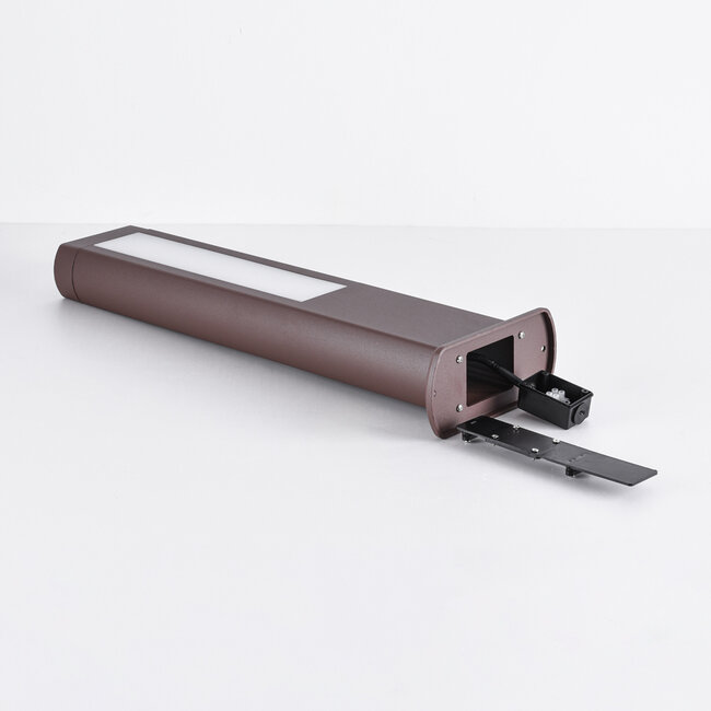 Industriële staande buitenlamp Stein - bruin