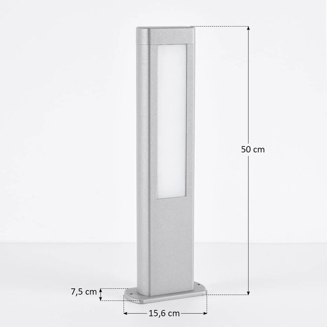 Industrielle Sockelleuchte Stein - Silber