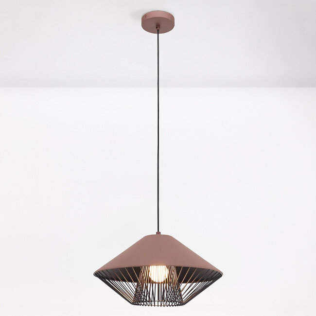 Moderne hanglamp  Aiva - koffie bruin