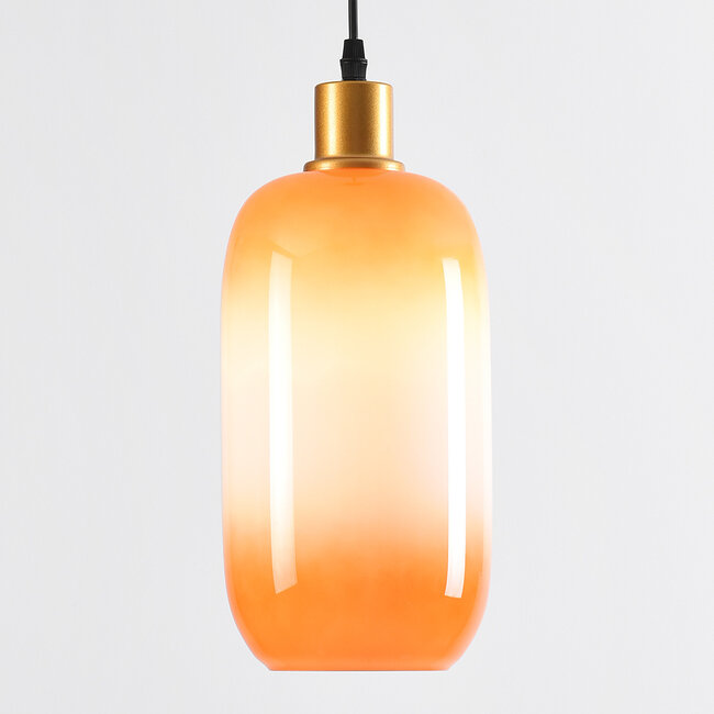 1-lichts hanglamp Anne - oranje glas