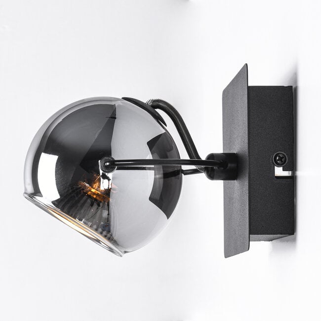 Drehbarer Wandeinbaustrahler mit Rauchglas - Jace