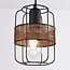 Industrielle schwarze Pendelleuchte aus Rattan - Hira
