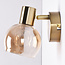 Wandspot in Goldmessing  mit amber Glas - Pilou