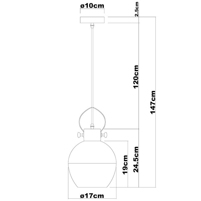 1-flammige Hängelampe Laure - Variante 2