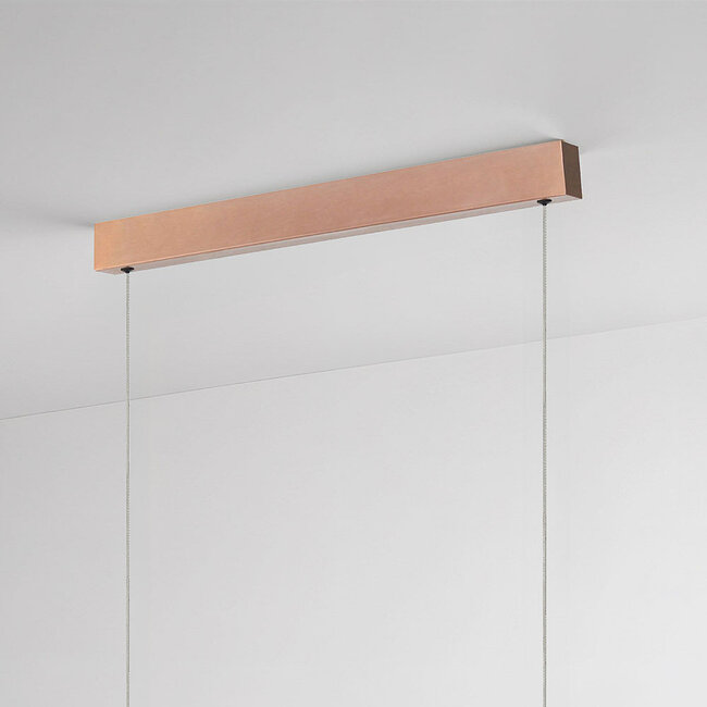 Minimalistische Pendelleuchte Ami mit 3-stufig dimmbaren LEDs - Roségold