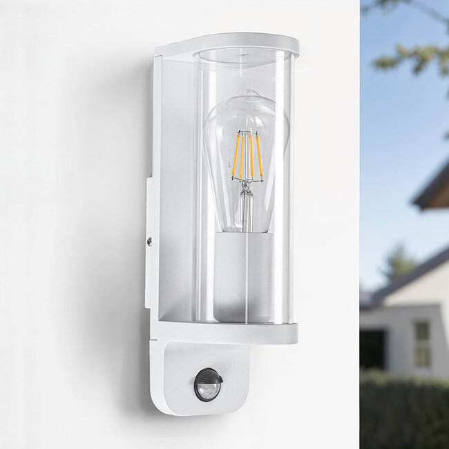 Außenwandleuchte Jani mit Sensor - weiß