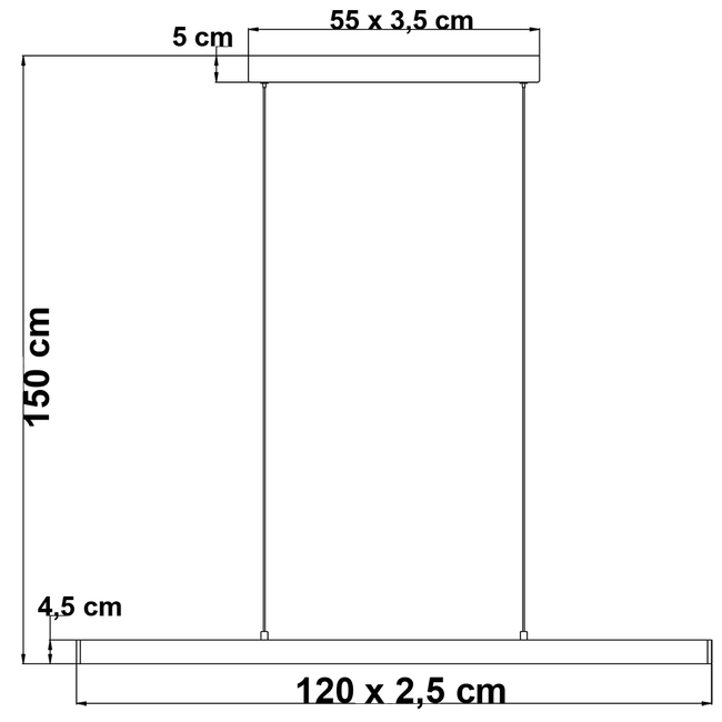 Minimalistische zwarte hanglamp Andre met houtpatroon - 3 staps dimbaar