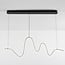Design-Pendelleuchte Linea in geschwungener Form mit 3-stufiger Dimmung