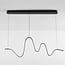 Design-Pendelleuchte Linea in geschwungener Form mit 3-stufiger Dimmung