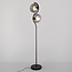 Stehlampe Curvatura mit Rauchglas - Schwarz