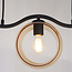 Moderne Pendelleuchte mit rundem amber Glas, 3-flammig - Curvatura