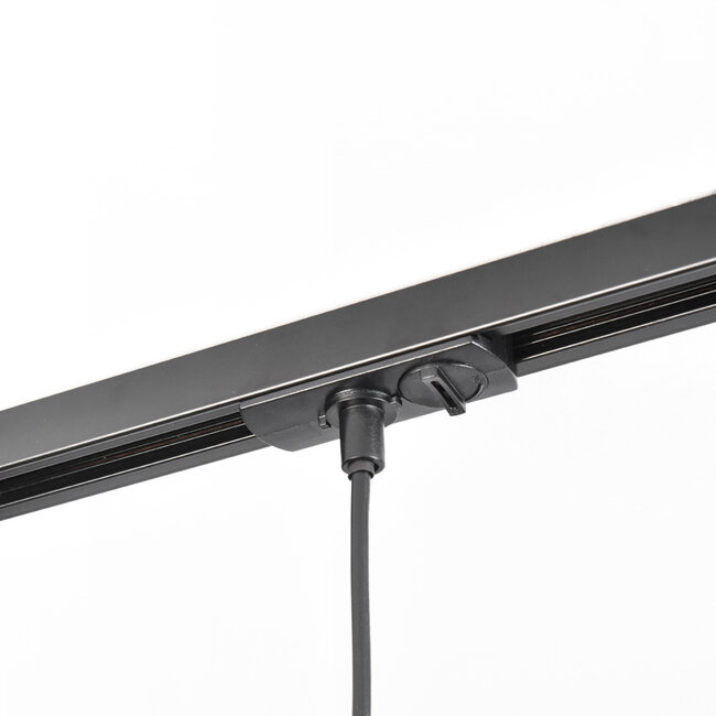 1 fase rail hanglamp Fos - zwart met gouden binnenkant