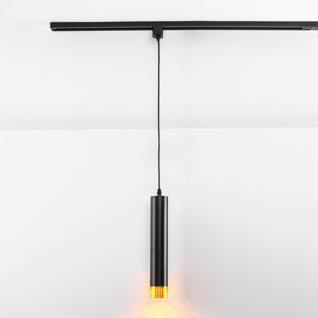 Schienenspot Senne 1-phasig - schwarz mit gold (Preis pro Stück)