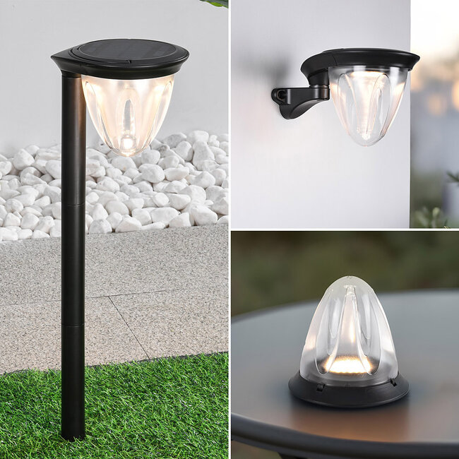 Solar-Außenlampe Elio mit anpassbarer Farbtemperatur – 2er Set