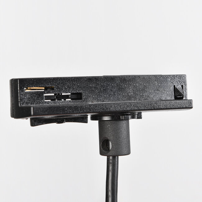 1-phasiger Schienen-Spot Pendelleuchte mit Rauchglas und Spiegeleffekt - Nya