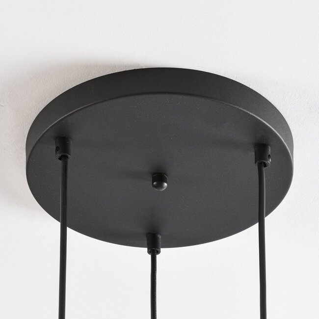 Moderne Pendelleuchte mit Rauchglas, 3-flammig - Loua