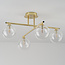 Elegante Deckenleuchte, 4-flammig gold mit transparentem Glas - Nymo