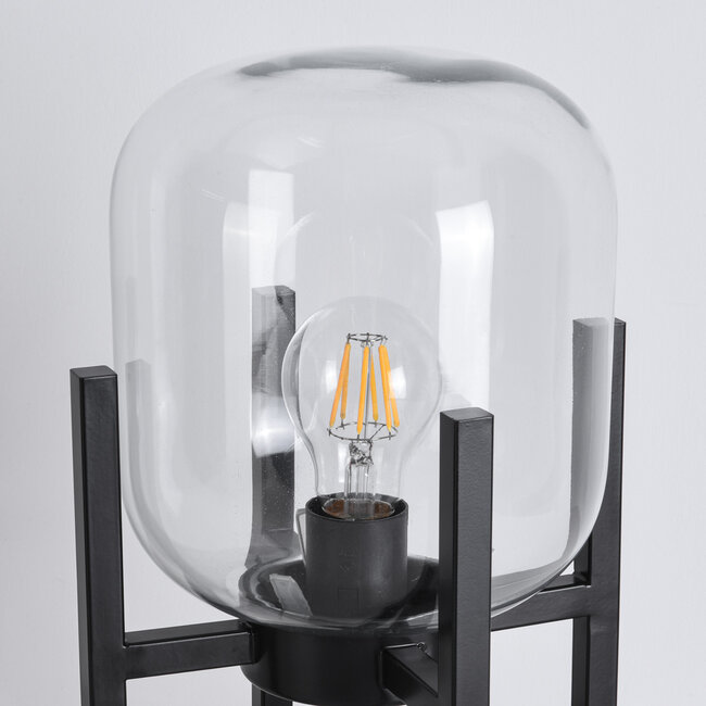 Duuk Tischlampe mit transparentem Glas