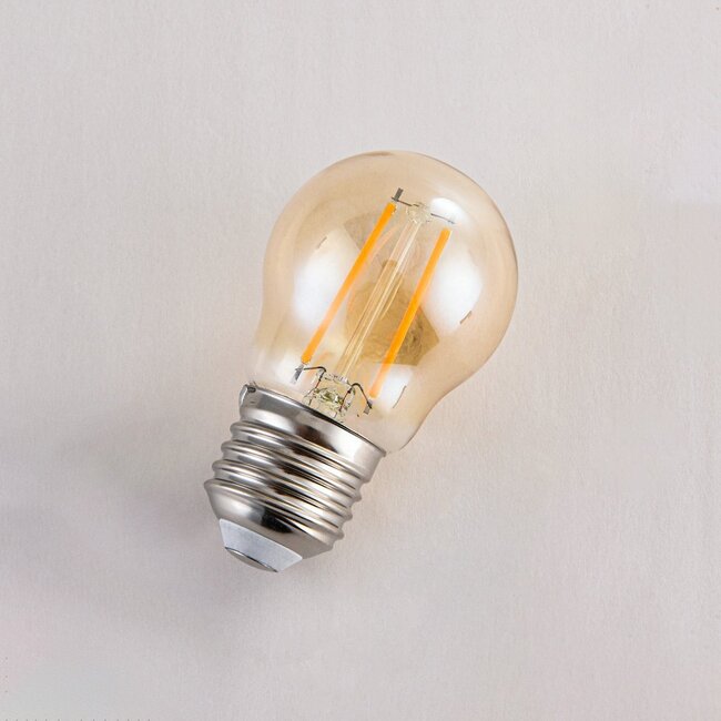 2,5W & 4,5W Filament Glühlampe, 2000K, amber Ø45 - dimmbar