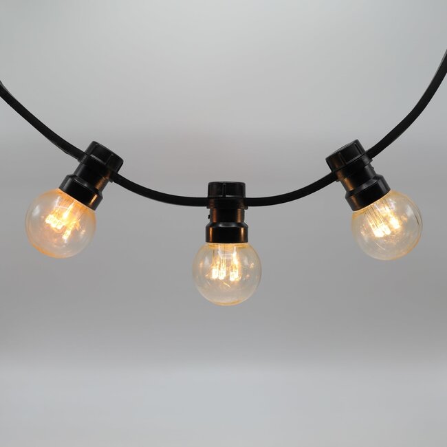 0,7W Outdoor-Lichterkette mit extra warmweißen LED-Glühbirnen