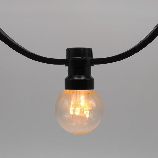 0,7W Outdoor-Lichterkette mit extra warmweißen LED-Glühbirnen