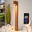 Smarte Sockelleuchte Simone - 50 cm Rostbraun mit 4,9W WLAN LED-Lampe und Tuya Smart App