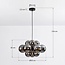 Design-Pendelleuchte Schwarz mit Rauchglas, 12-flammig - Decadi