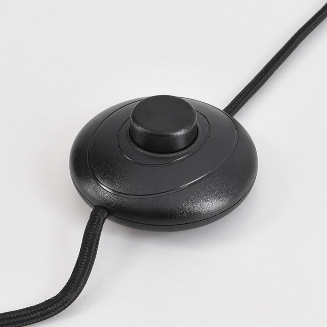 Holz Stehleuchte dreibeinig mit Rattanschirm - Vime