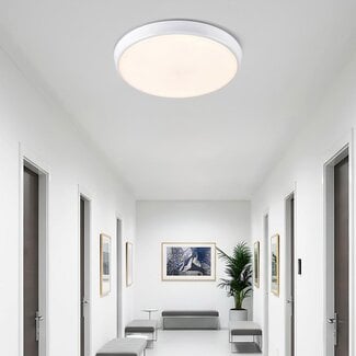 Deckenleuchte weiß Ø35,2 cm mit Notfunktion - CCT-Schalter 3000K/4000K/6000K