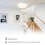 Deckenleuchte weiß Ø35,2 cm mit Notlichteinheit und Sensor, CCT-Switch 3000K/4000K/6000K