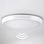 Deckenleuchte weiß Ø35,2 cm mit Notlichteinheit und Sensor, CCT-Switch 3000K/4000K/6000K