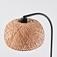 Bogenlampe Seren mit handgeflochtenem Bambusschirm